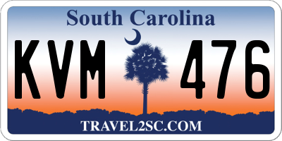 SC license plate KVM476