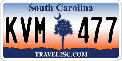 SC license plate KVM477