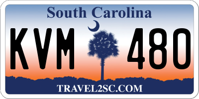 SC license plate KVM480