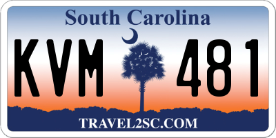SC license plate KVM481