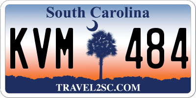 SC license plate KVM484