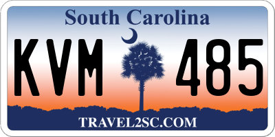 SC license plate KVM485