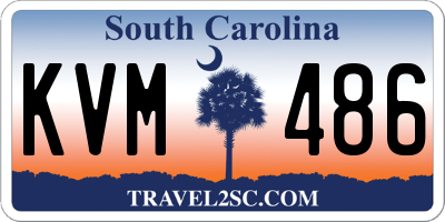 SC license plate KVM486