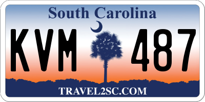 SC license plate KVM487