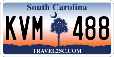 SC license plate KVM488