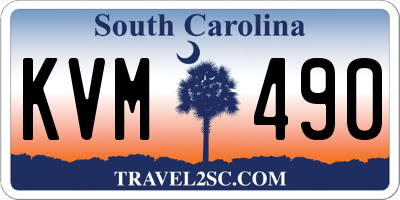 SC license plate KVM490