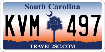 SC license plate KVM497