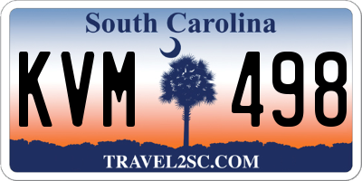 SC license plate KVM498