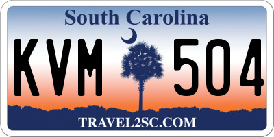 SC license plate KVM504