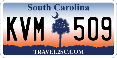 SC license plate KVM509
