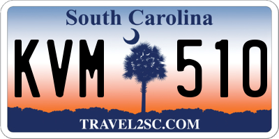 SC license plate KVM510