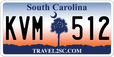 SC license plate KVM512