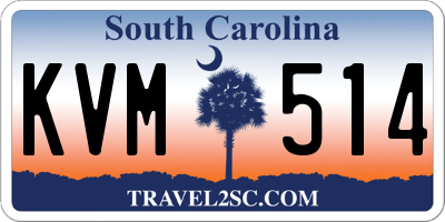 SC license plate KVM514