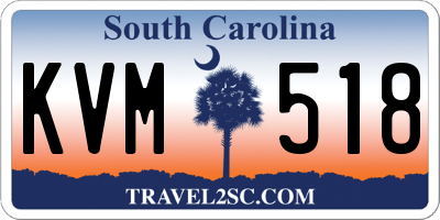 SC license plate KVM518