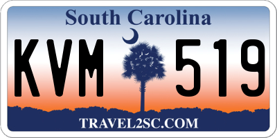 SC license plate KVM519