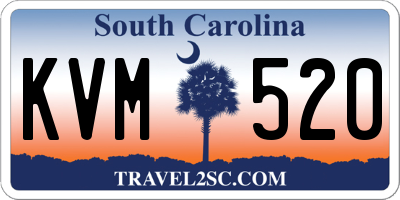 SC license plate KVM520