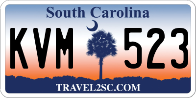 SC license plate KVM523