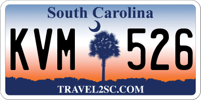 SC license plate KVM526