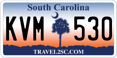 SC license plate KVM530