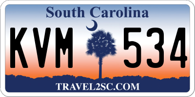 SC license plate KVM534