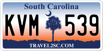 SC license plate KVM539