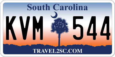 SC license plate KVM544