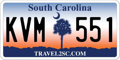 SC license plate KVM551
