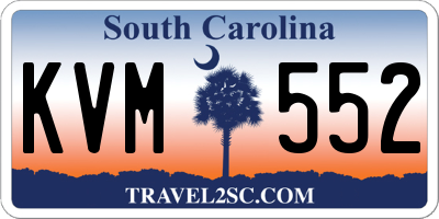 SC license plate KVM552