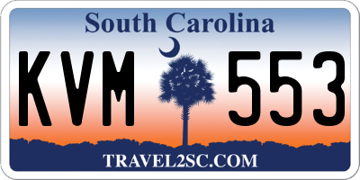 SC license plate KVM553