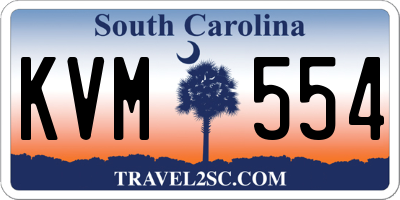 SC license plate KVM554