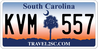 SC license plate KVM557