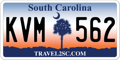 SC license plate KVM562