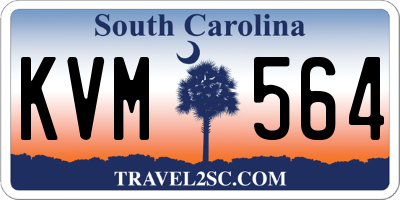SC license plate KVM564