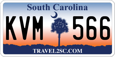 SC license plate KVM566