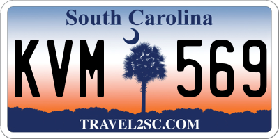 SC license plate KVM569
