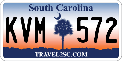SC license plate KVM572