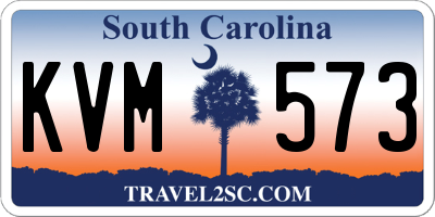 SC license plate KVM573