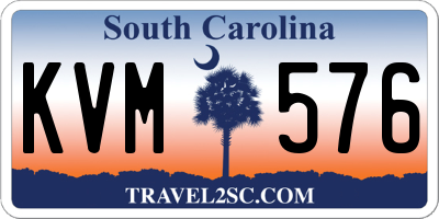 SC license plate KVM576