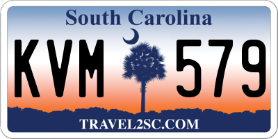 SC license plate KVM579