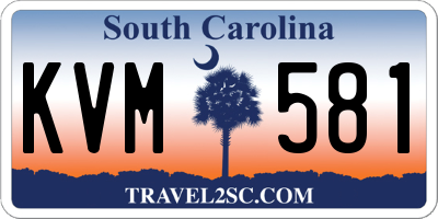 SC license plate KVM581