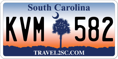 SC license plate KVM582