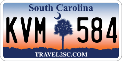 SC license plate KVM584
