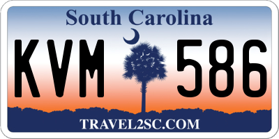 SC license plate KVM586