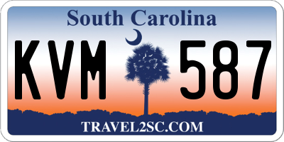 SC license plate KVM587