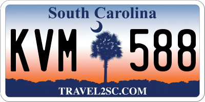 SC license plate KVM588