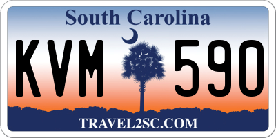 SC license plate KVM590