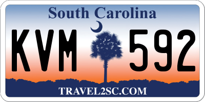 SC license plate KVM592