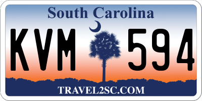 SC license plate KVM594