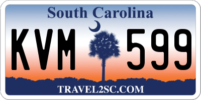 SC license plate KVM599