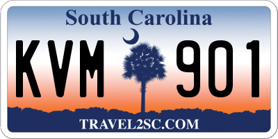 SC license plate KVM901
